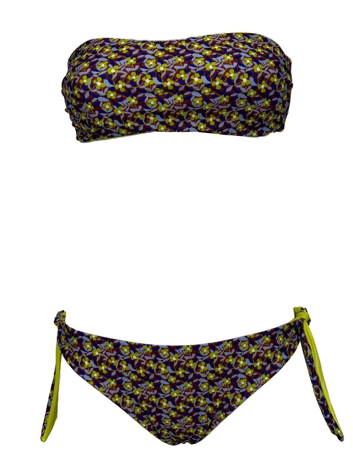 JUSTMINE bikini donna double-face fantasia purple/rust/lime B2770 8028 MADE IN ITALY