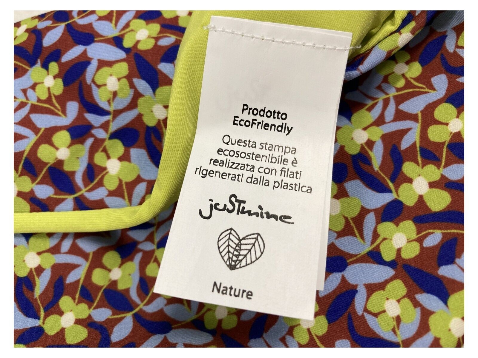 JUSTMINE bikini donna double-face fantasia purple/rust/lime B2770 8028 MADE IN ITALY