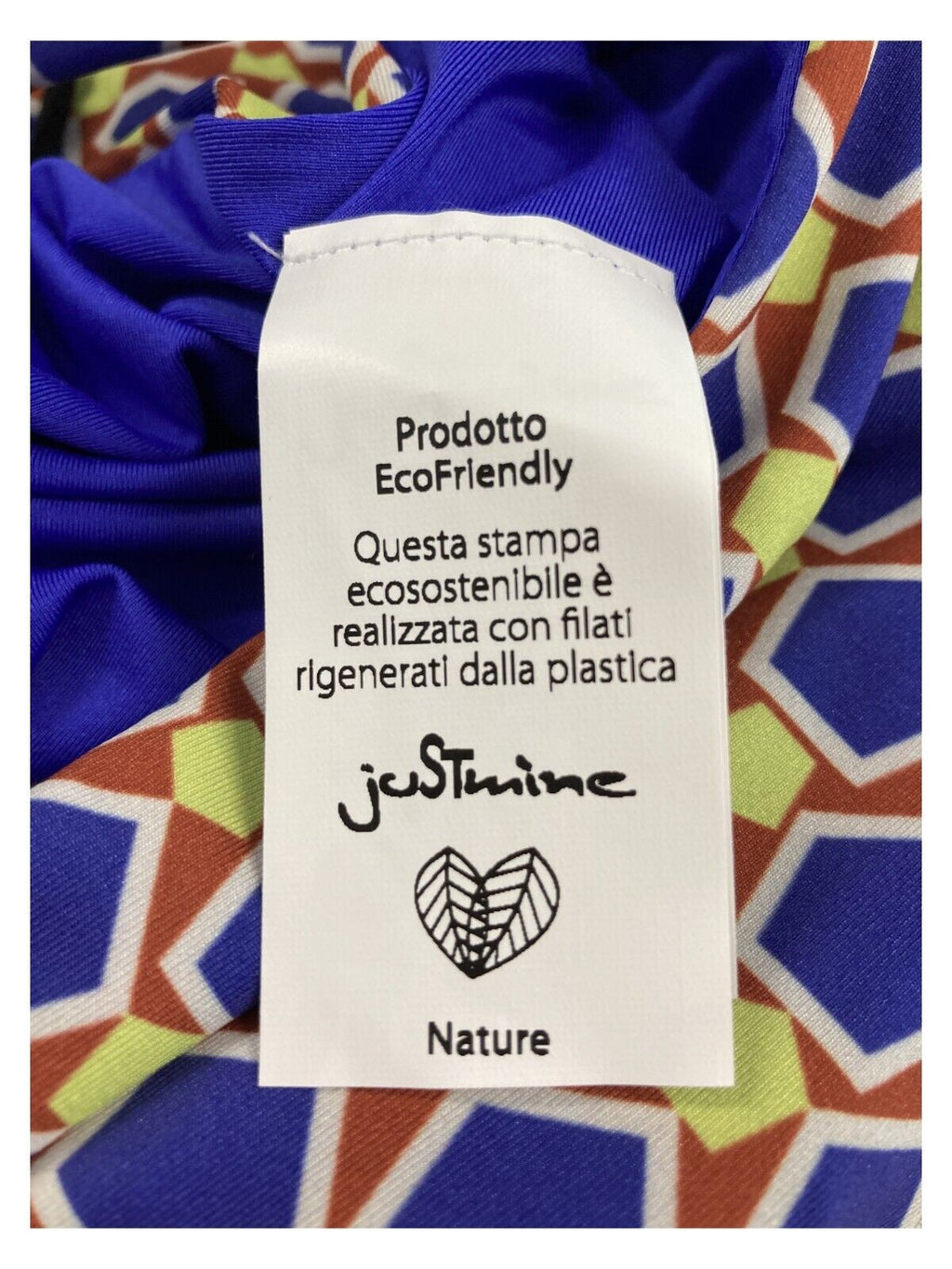 JUSTMINE costume donna intero double-face fantasia purple/rust/lime A706J 8022 MADE IN ITALY