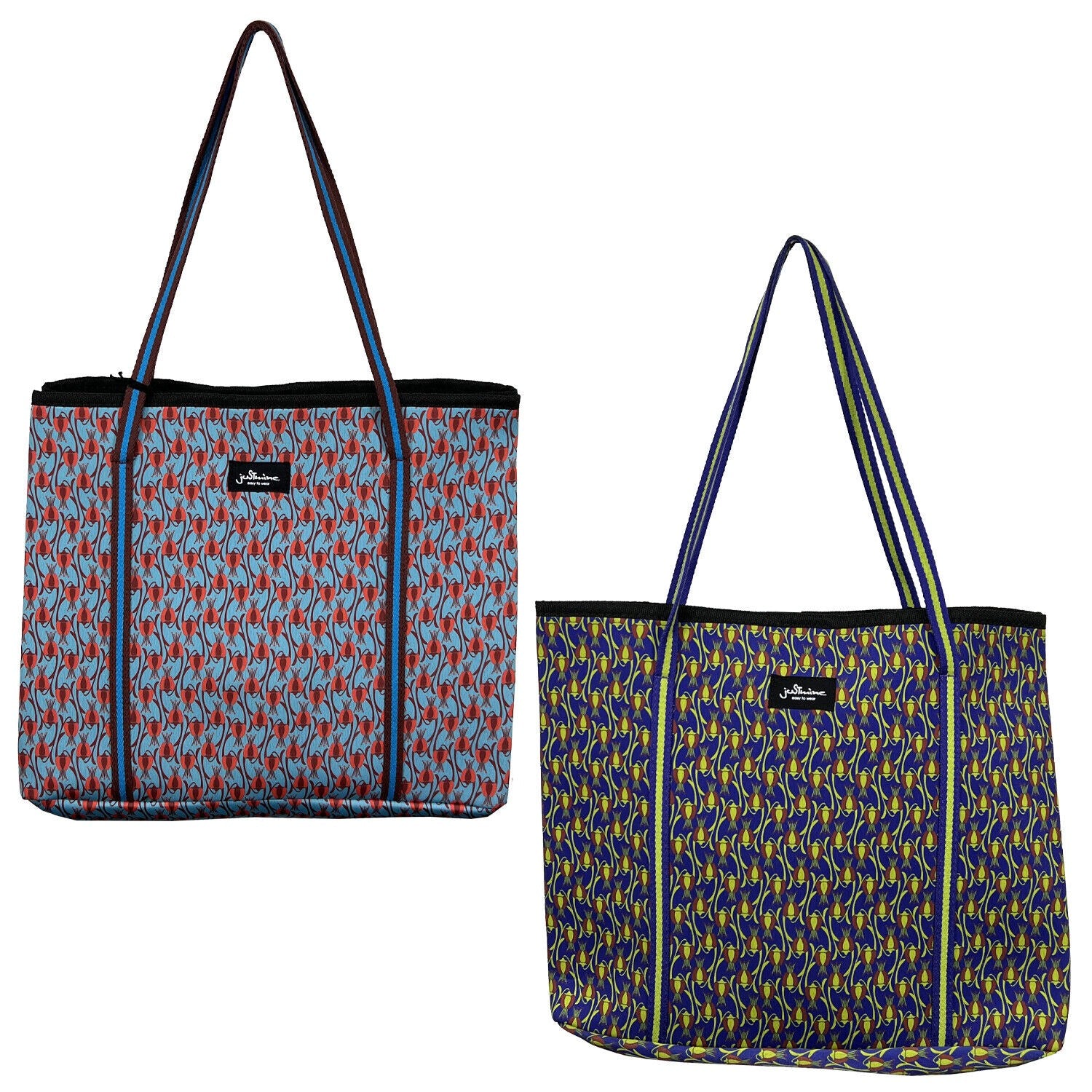 JUSTMINE borsa donna stampata  K108  8027 SHOPPER MADE IN ITALY