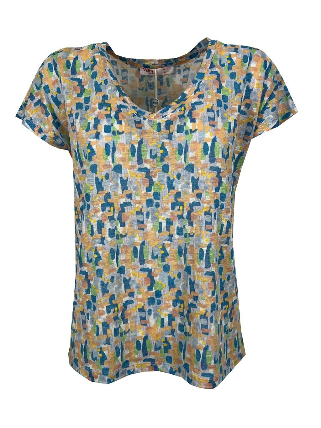 Md’M t-shirt donna fantasia multicolor 6.42.615.10 100% lino