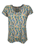 Md’M t-shirt donna fantasia multicolor 6.42.615.10 100% lino