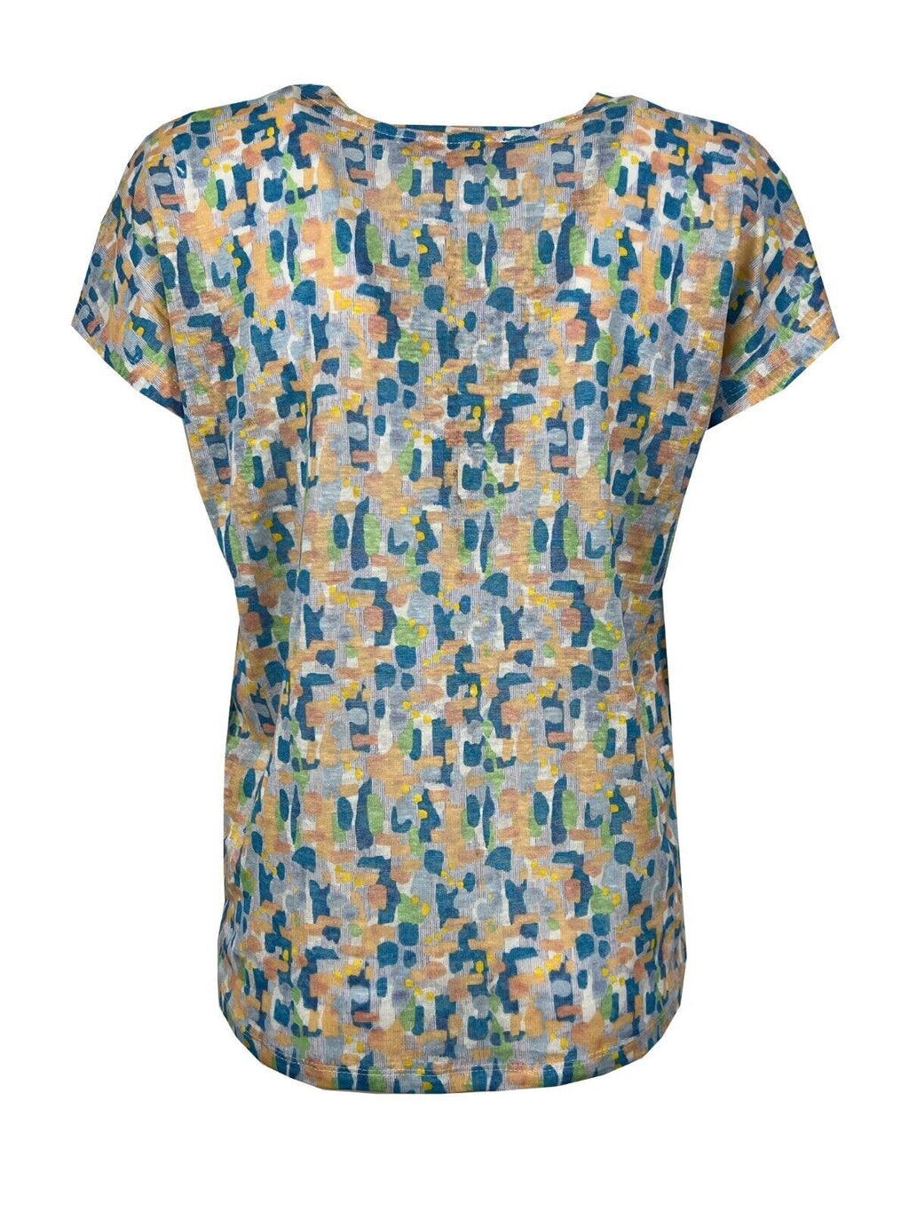 Md’M t-shirt donna fantasia multicolor 6.42.615.10 100% lino