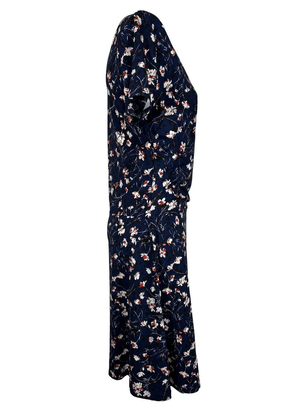 LA FEE MARABOUTEE abito donna incrociato jersey blu a fiori bianco/rosso FF-RO-SOPONI