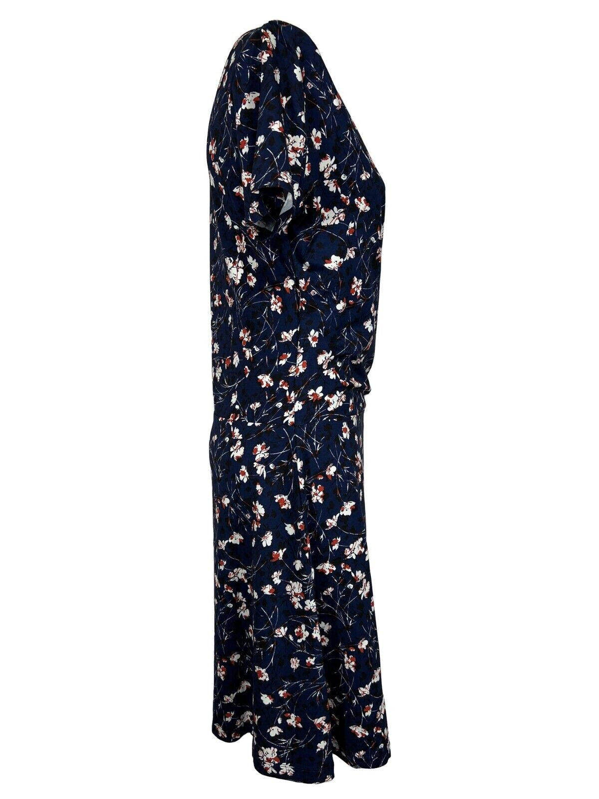 LA FEE MARABOUTEE abito donna incrociato jersey blu a fiori bianco/rosso FF-RO-SOPONI