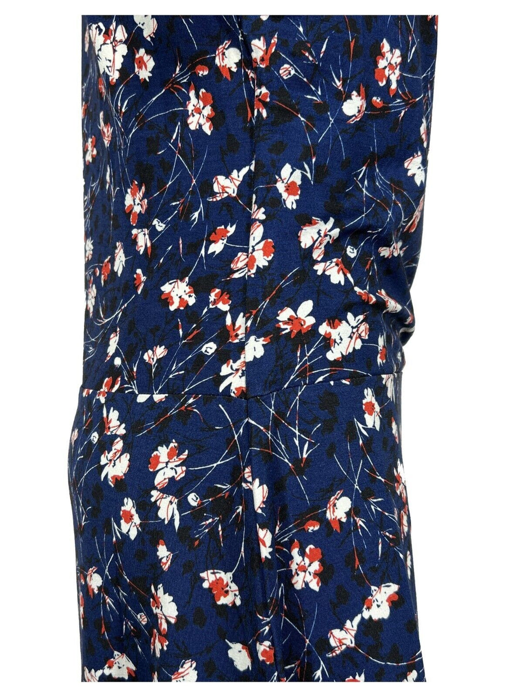 LA FEE MARABOUTEE abito donna incrociato jersey blu a fiori bianco/rosso FF-RO-SOPONI