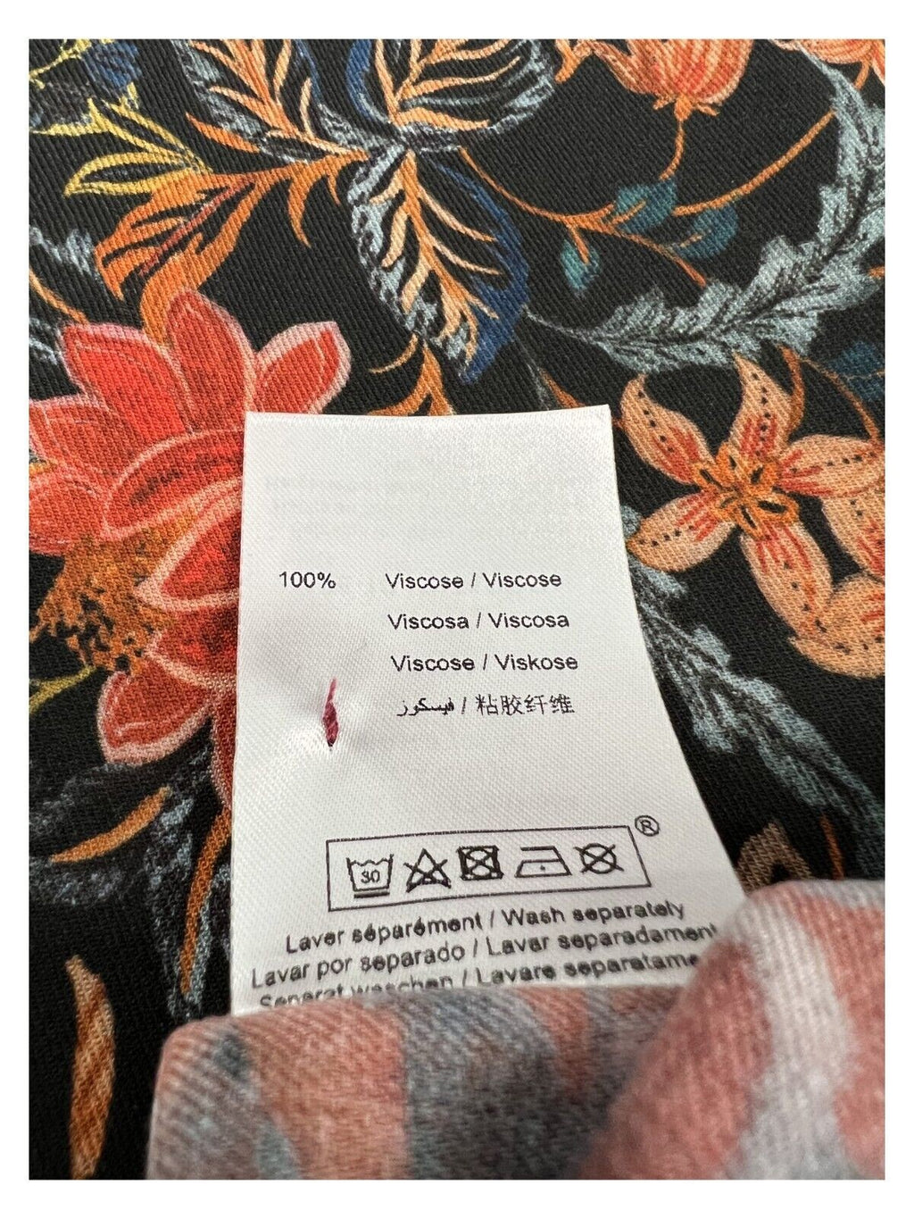 LA FEE MARABOUTEE blusa donna fantasia rosso/nero FE-TP-PAZARE-G 100% viscosa MADE IN ITALY