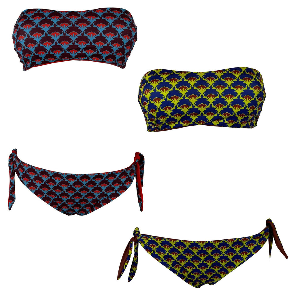 JUSTMINE bikini donna fascia foderata double-face fantasia B2770 8026 MADE IN ITALY