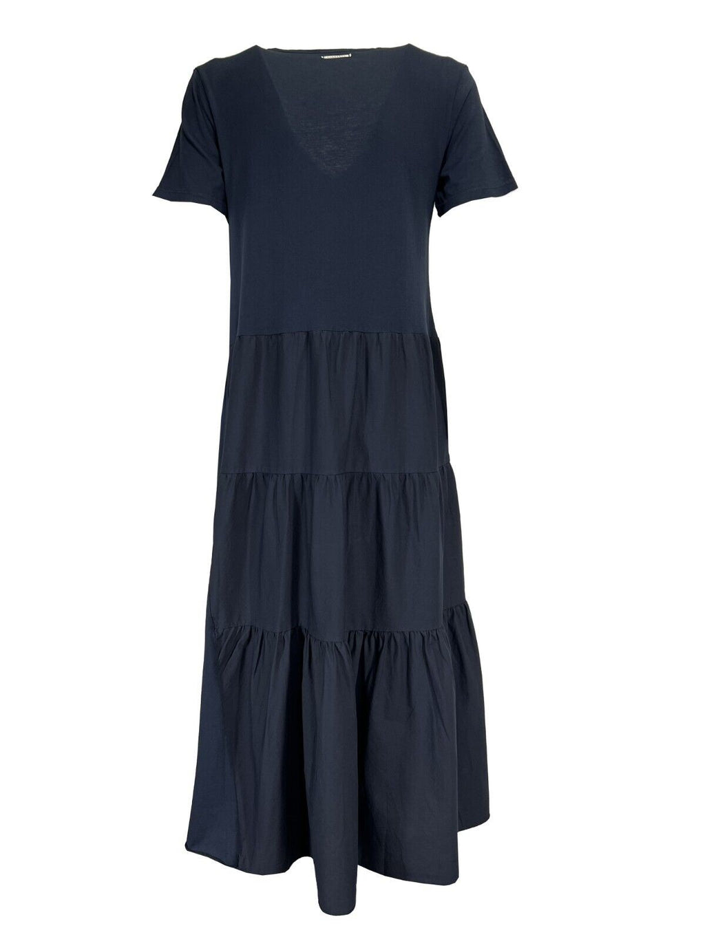 HUMILITY 1949 abito donna lungo con balze jersey+cotone HD-RO-RAINA MADE IN ITALY