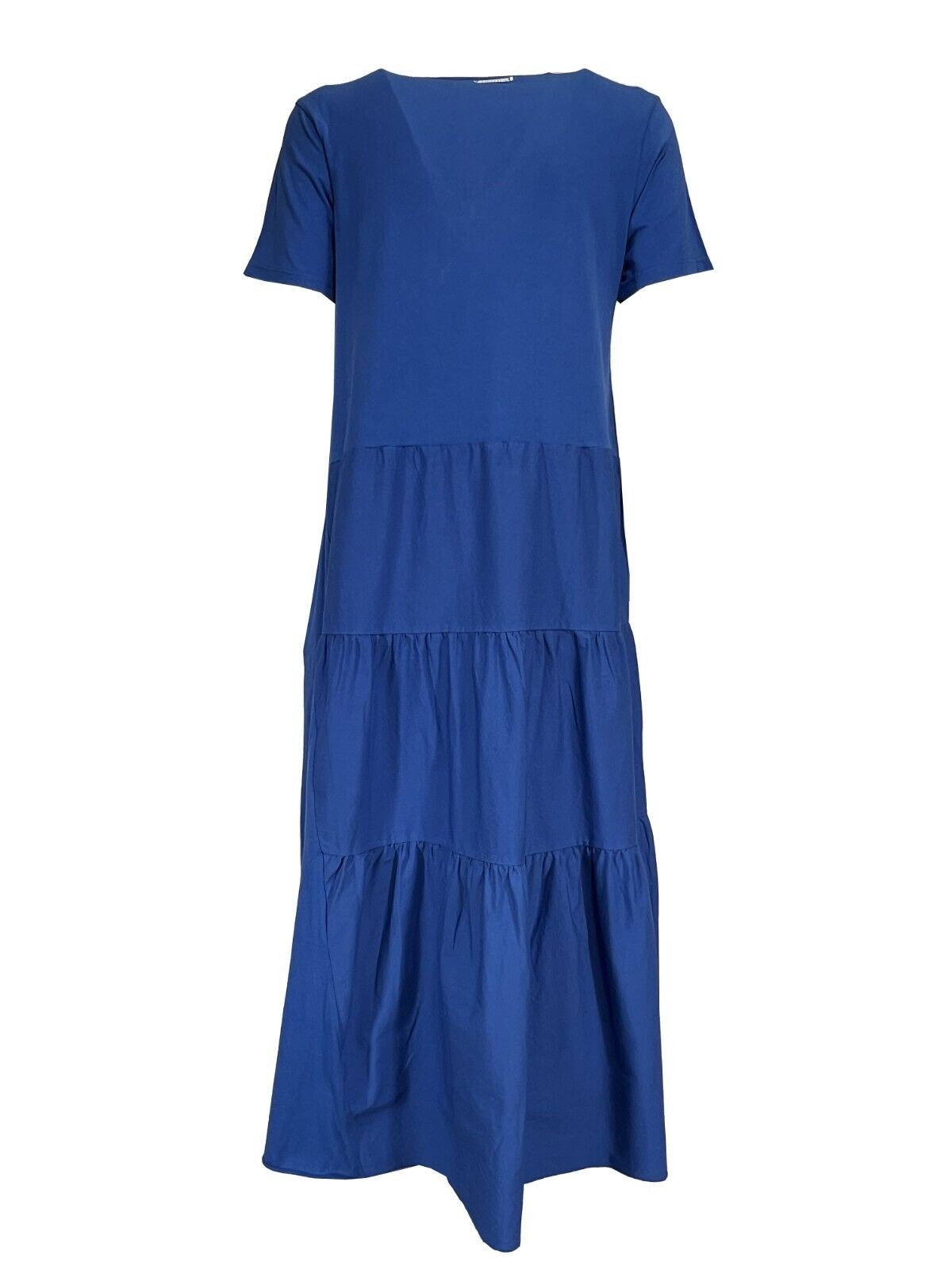 HUMILITY 1949 abito donna lungo con balze jersey+cotone HD-RO-RAINA MADE IN ITALY