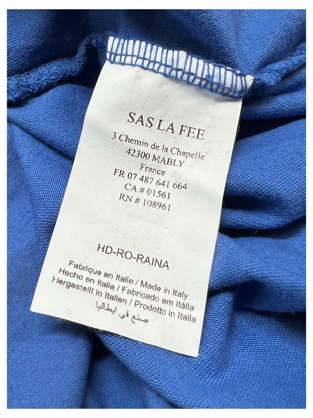 HUMILITY 1949 abito donna lungo con balze jersey+cotone HD-RO-RAINA MADE IN ITALY