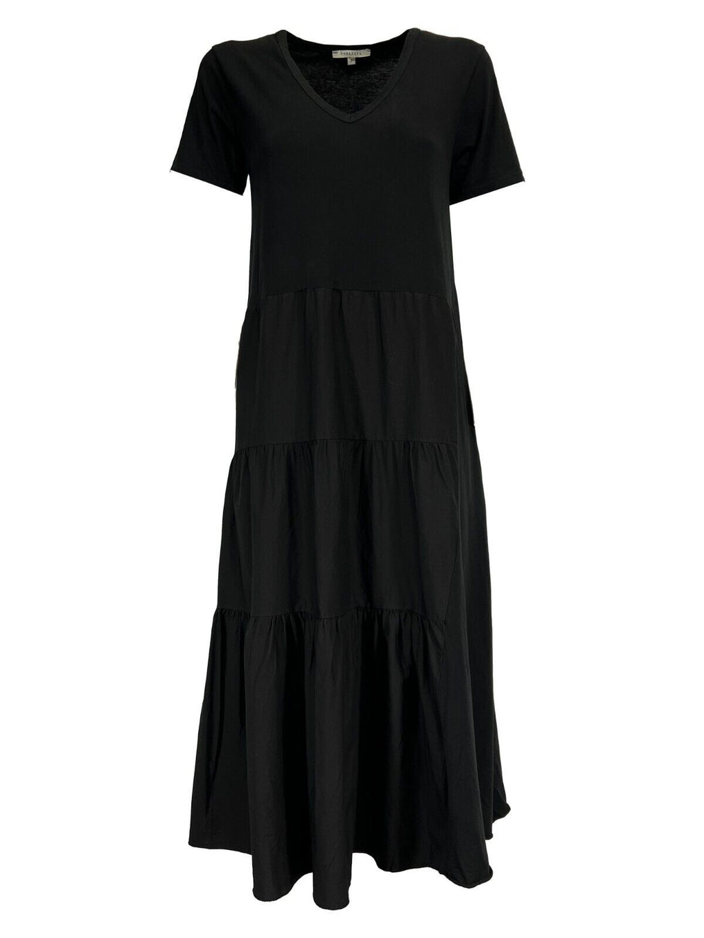 HUMILITY 1949 abito donna lungo con balze jersey+cotone HD-RO-RAINA MADE IN ITALY