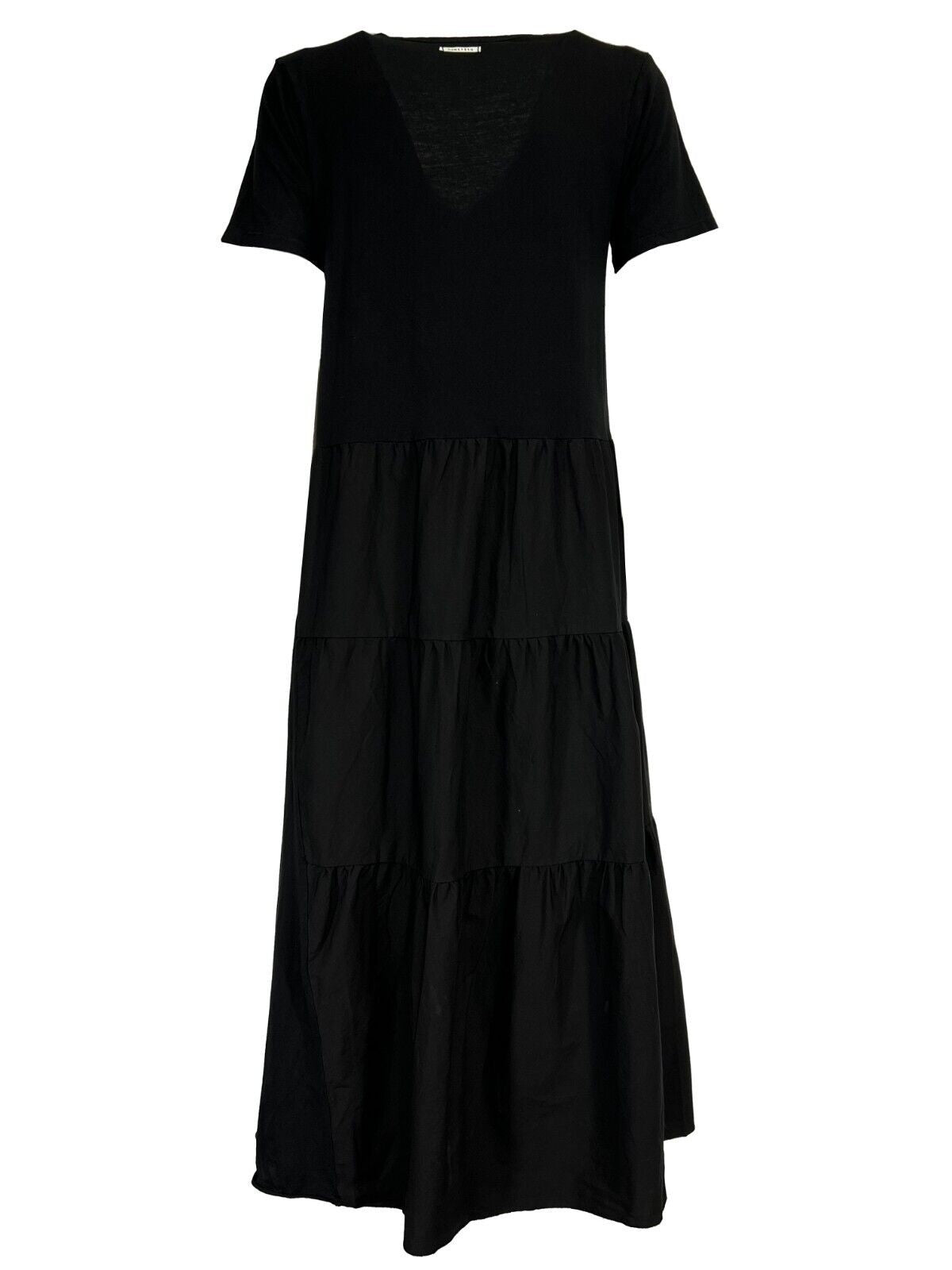 HUMILITY 1949 abito donna lungo con balze jersey+cotone HD-RO-RAINA MADE IN ITALY