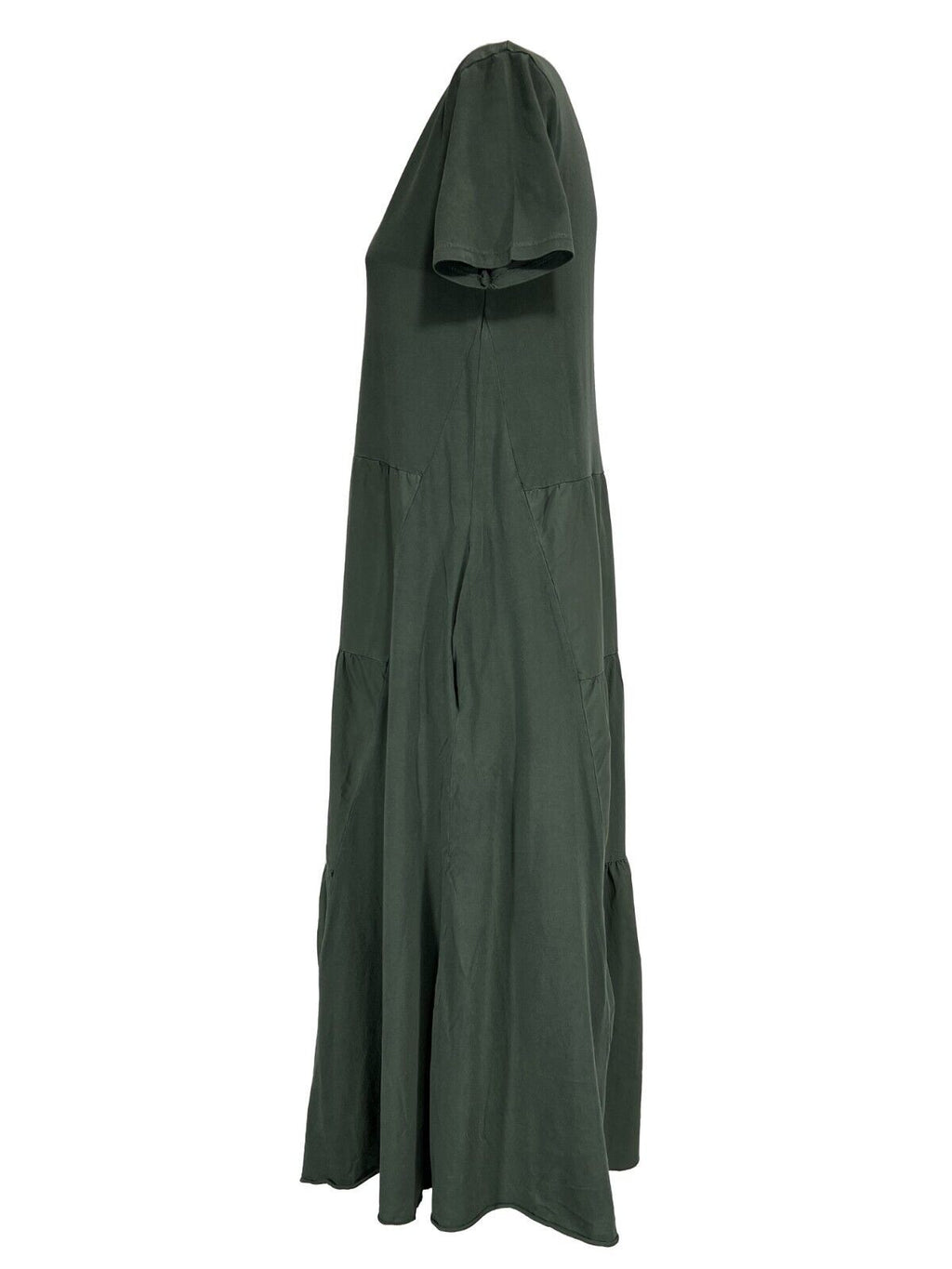 HUMILITY 1949 abito donna lungo con balze jersey+cotone HD-RO-RAINA MADE IN ITALY