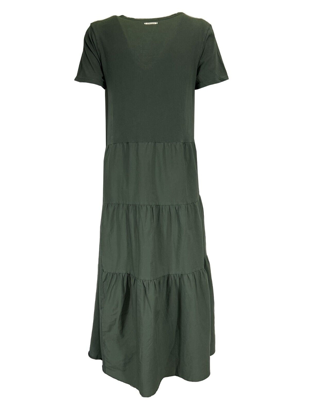 HUMILITY 1949 abito donna lungo con balze jersey+cotone HD-RO-RAINA MADE IN ITALY