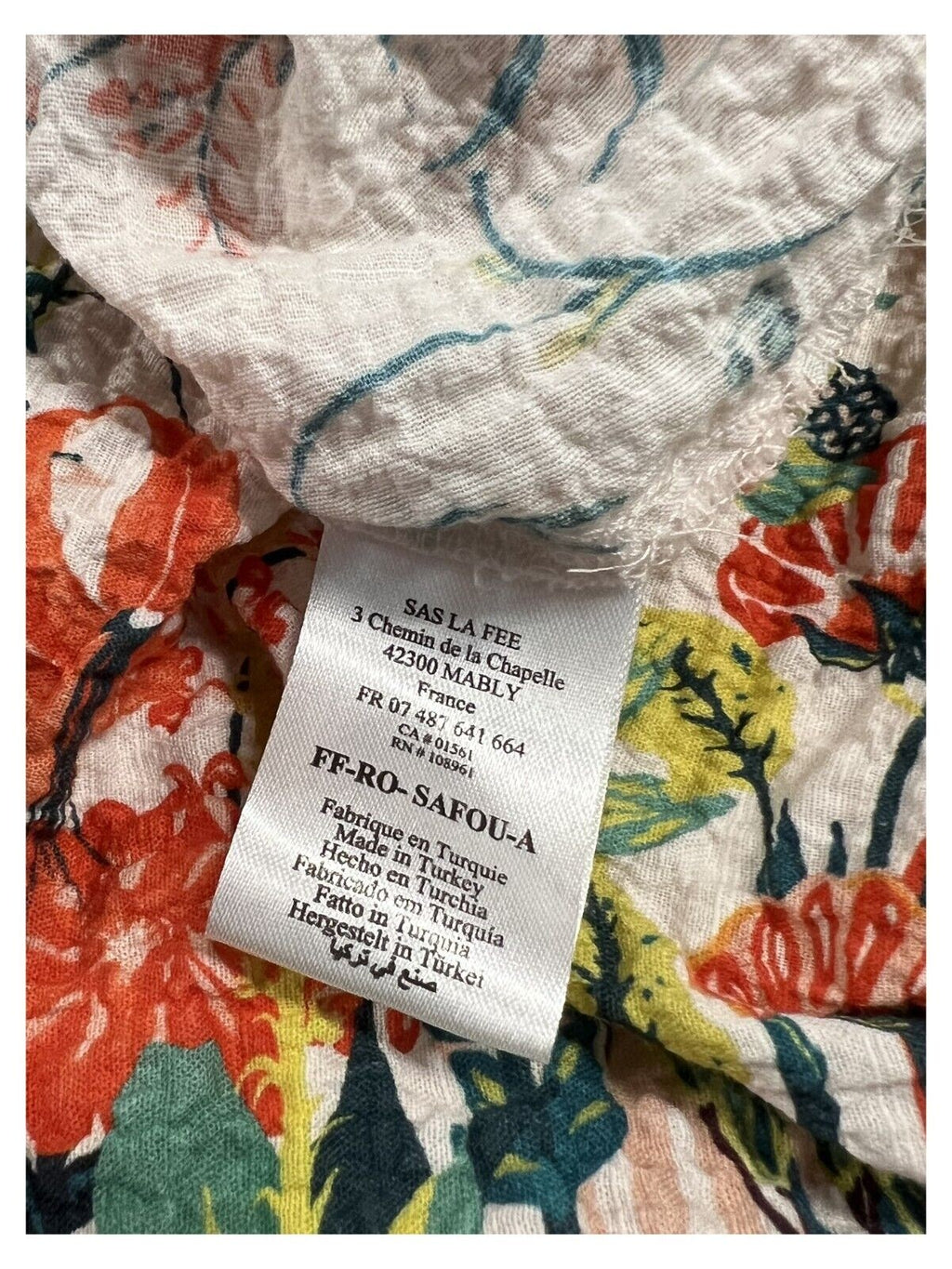 LA FEE MARABOUTEE abito donna fantasia floreale FF-RO-SAFOU-A 98% cotone 2% elastan