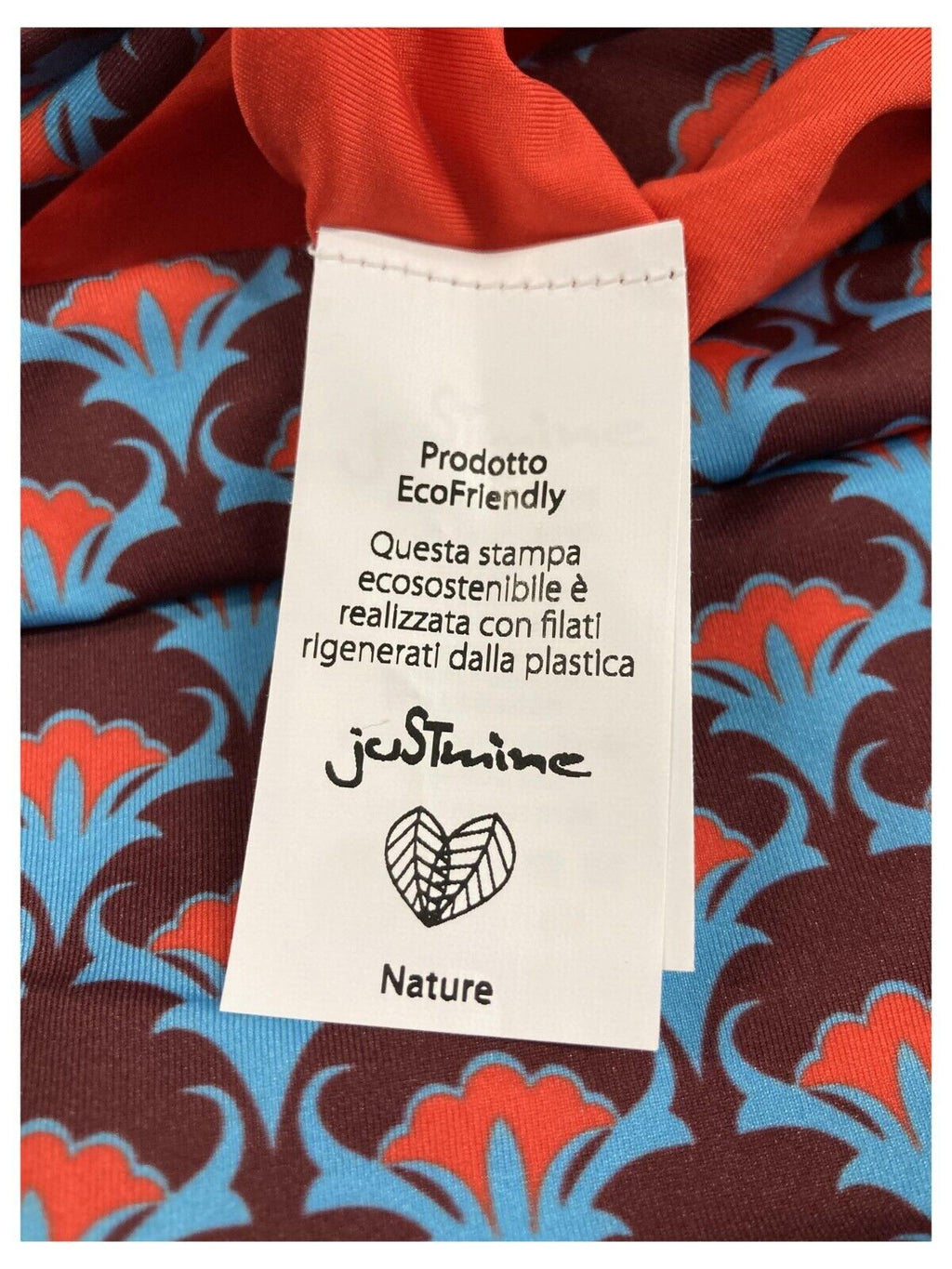 JUSTMINE costume donna intero double-face turquoise/red/plum A706J 8026 MADE IN ITALY