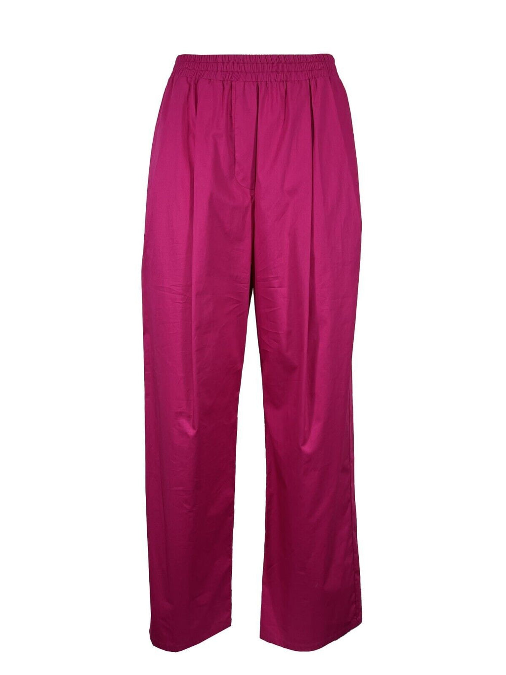 RUE BISQUIT pantalone donna palazzo fucsia RS4357 100% cotone MADE IN ITALY