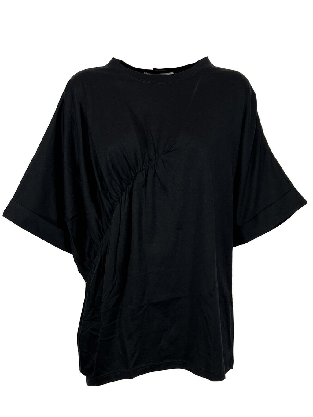 LIVIANA CONTI maxi t-shirt donna nera F1SH05 100% cotone MADE IN ITALY