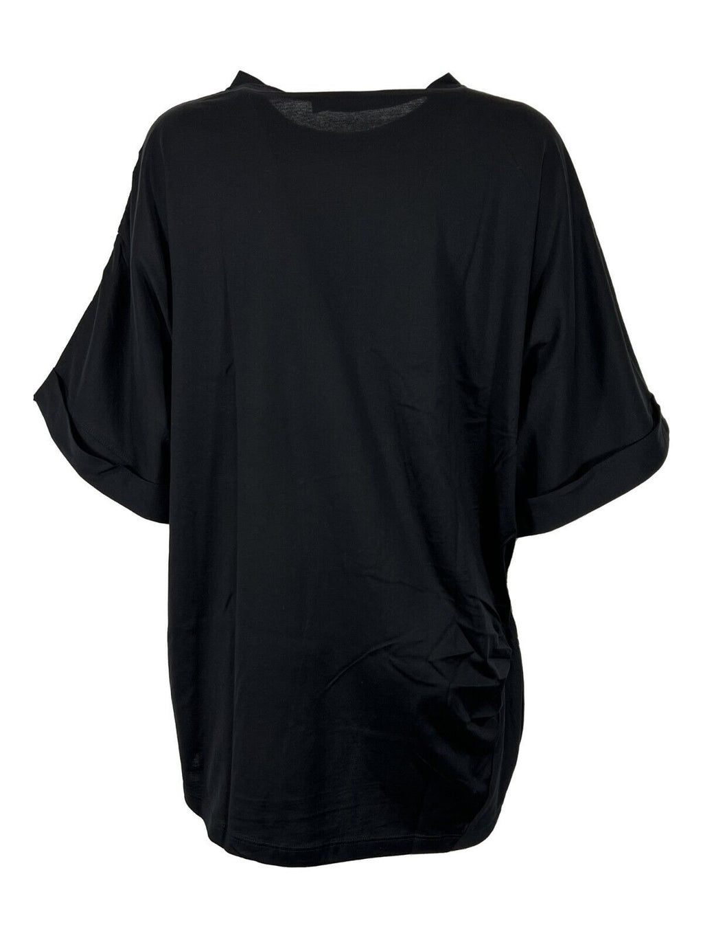 LIVIANA CONTI maxi t-shirt donna nera F1SH05 100% cotone MADE IN ITALY