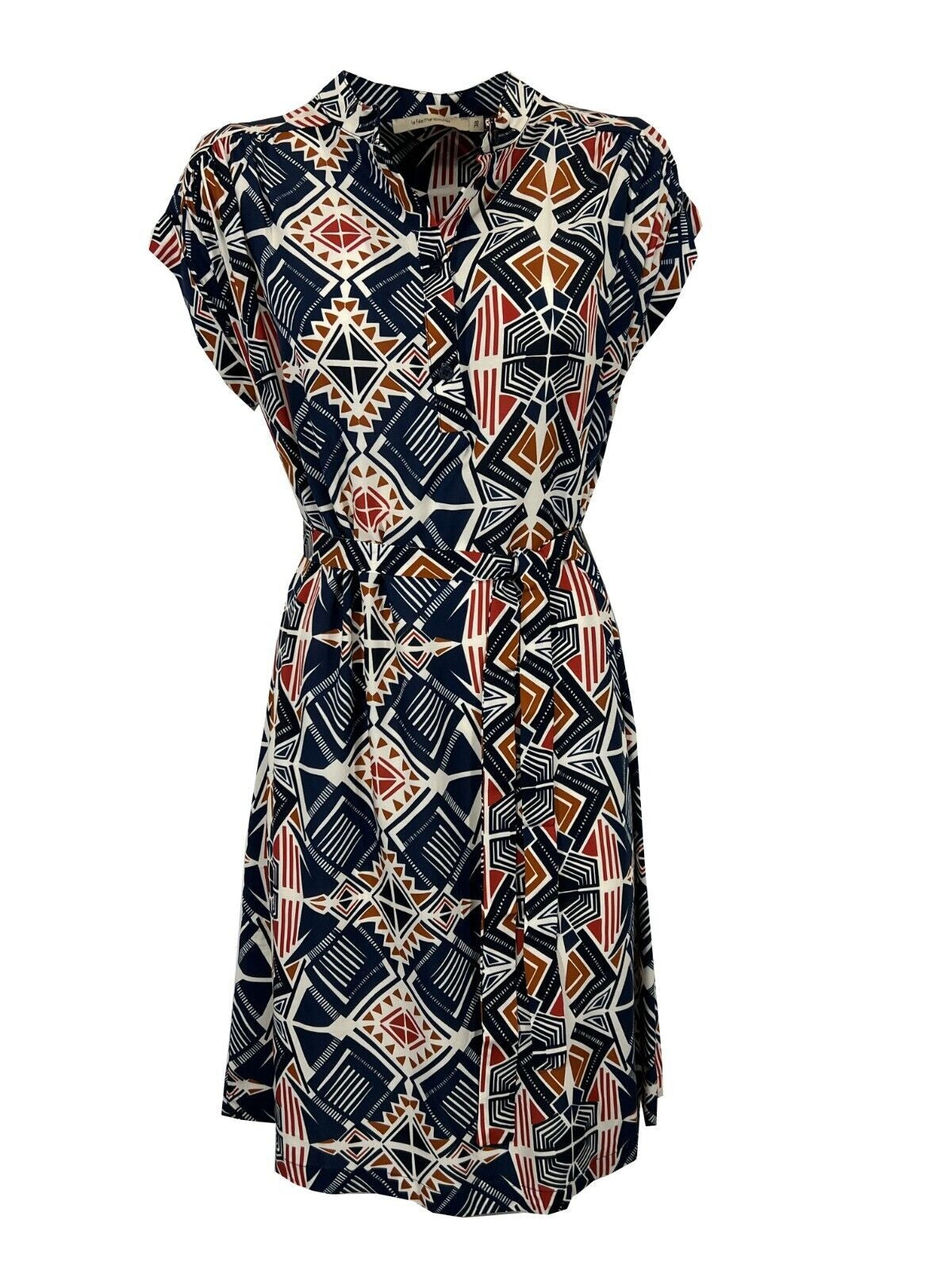 LA FEE MARABOUTEE abito donna fantasia FF-RO-SOREN-R 100% viscosa MADE IN ITALY