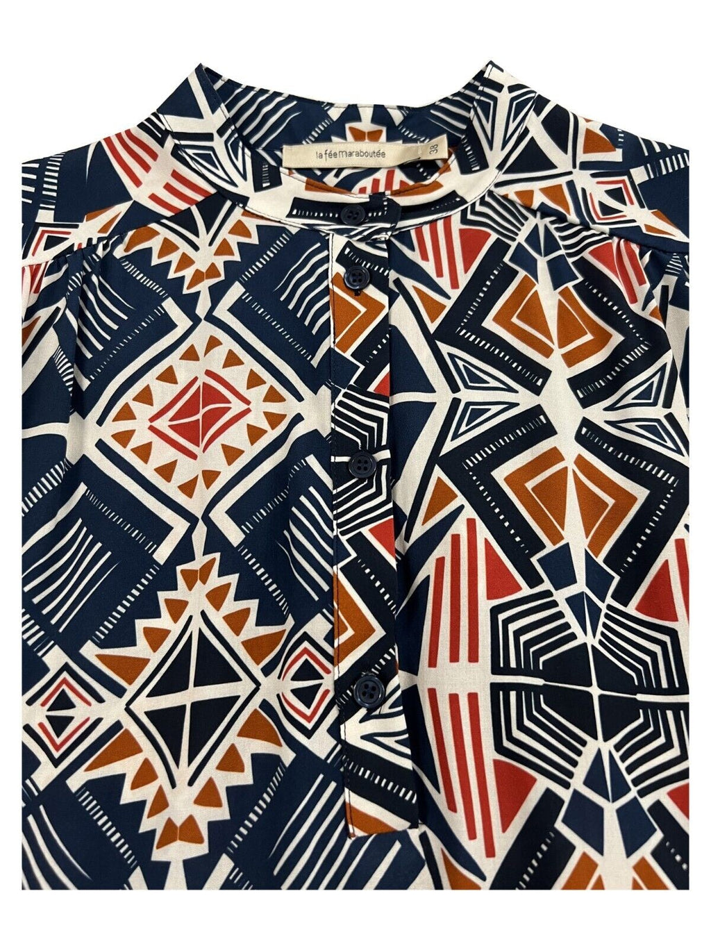 LA FEE MARABOUTEE abito donna fantasia FF-RO-SOREN-R 100% viscosa MADE IN ITALY