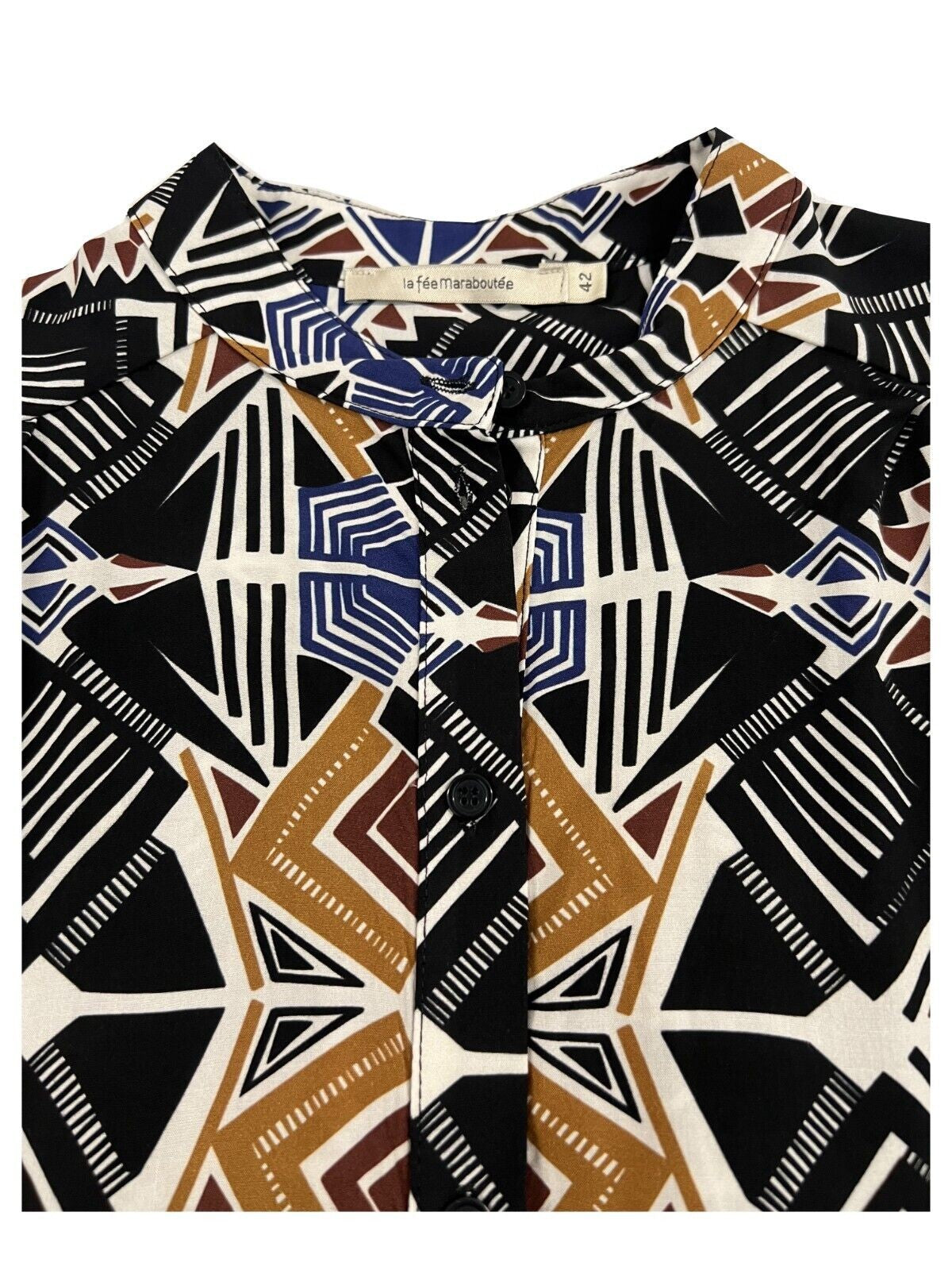 LA FEE MARABOUTEE abito donna fantasia FF-RO-SOREN-R 100% viscosa MADE IN ITALY