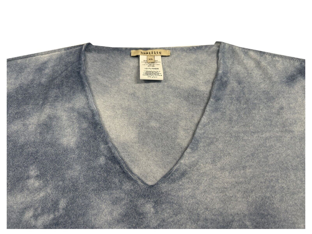 HUMILITY 1949 maglia indaco maltinto a scatola HD-PU-RABIR 90% viscosa 10% poliestere MADE IN ITALY