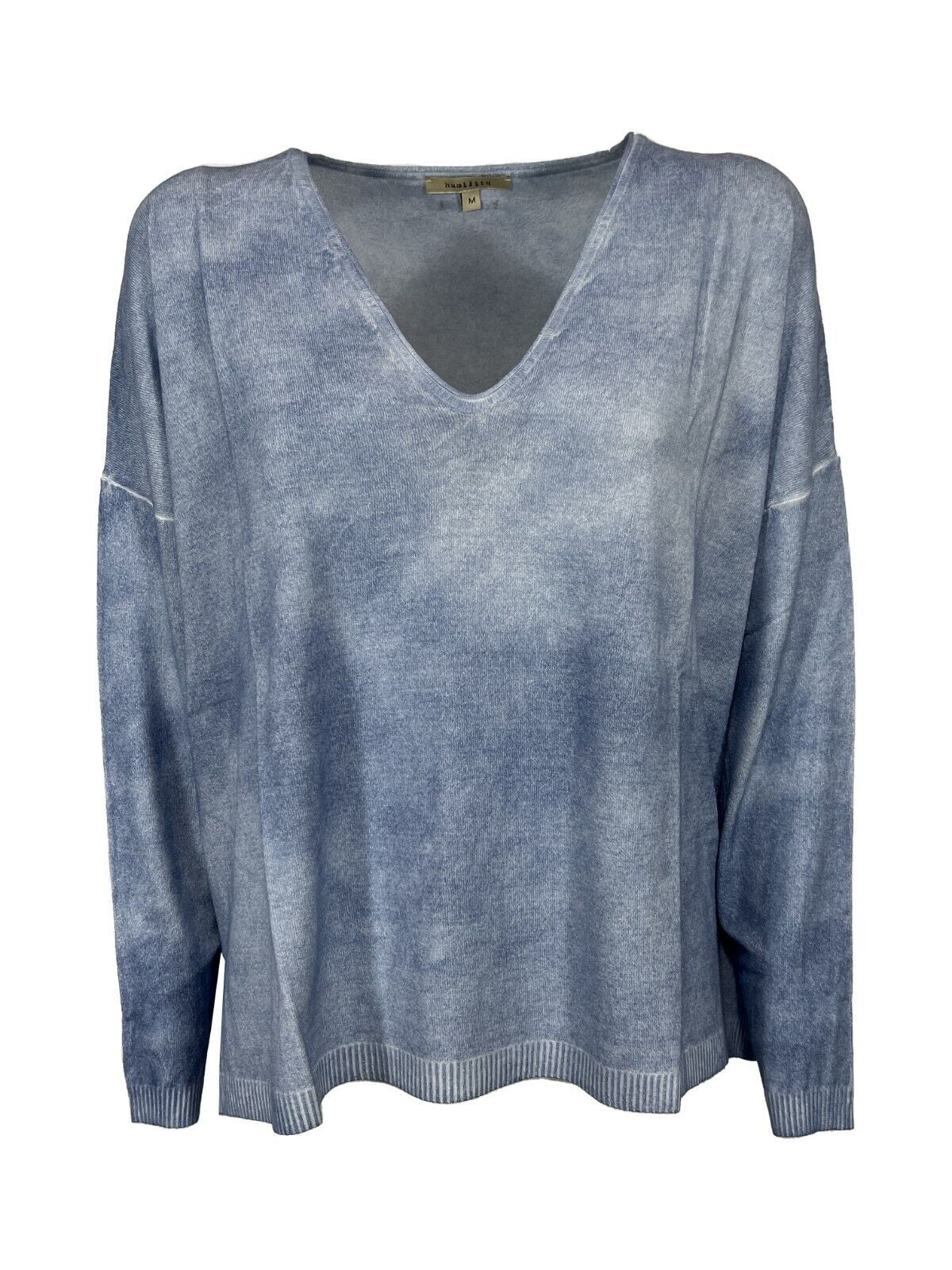 HUMILITY 1949 maglia donna a scatola indaco maltinto spacchetti laterali HD-PU-RECHI MADE IN ITALY