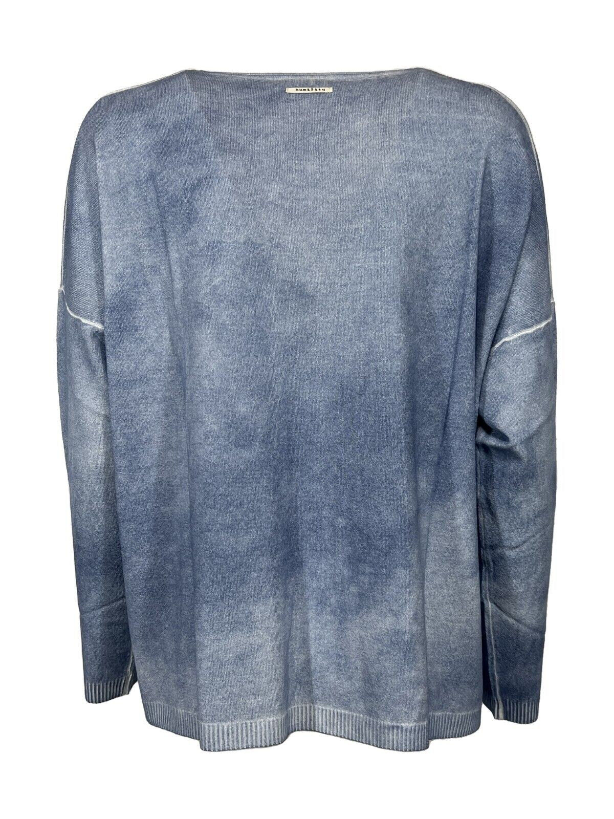 HUMILITY 1949 maglia donna a scatola indaco maltinto spacchetti laterali HD-PU-RECHI MADE IN ITALY