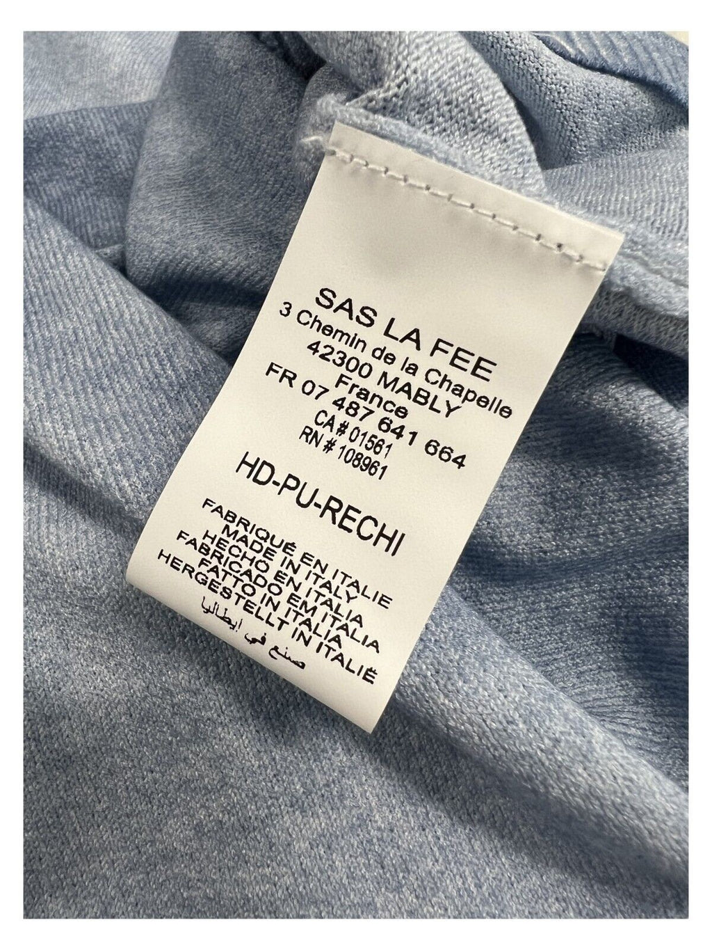 HUMILITY 1949 maglia donna a scatola indaco maltinto spacchetti laterali HD-PU-RECHI MADE IN ITALY