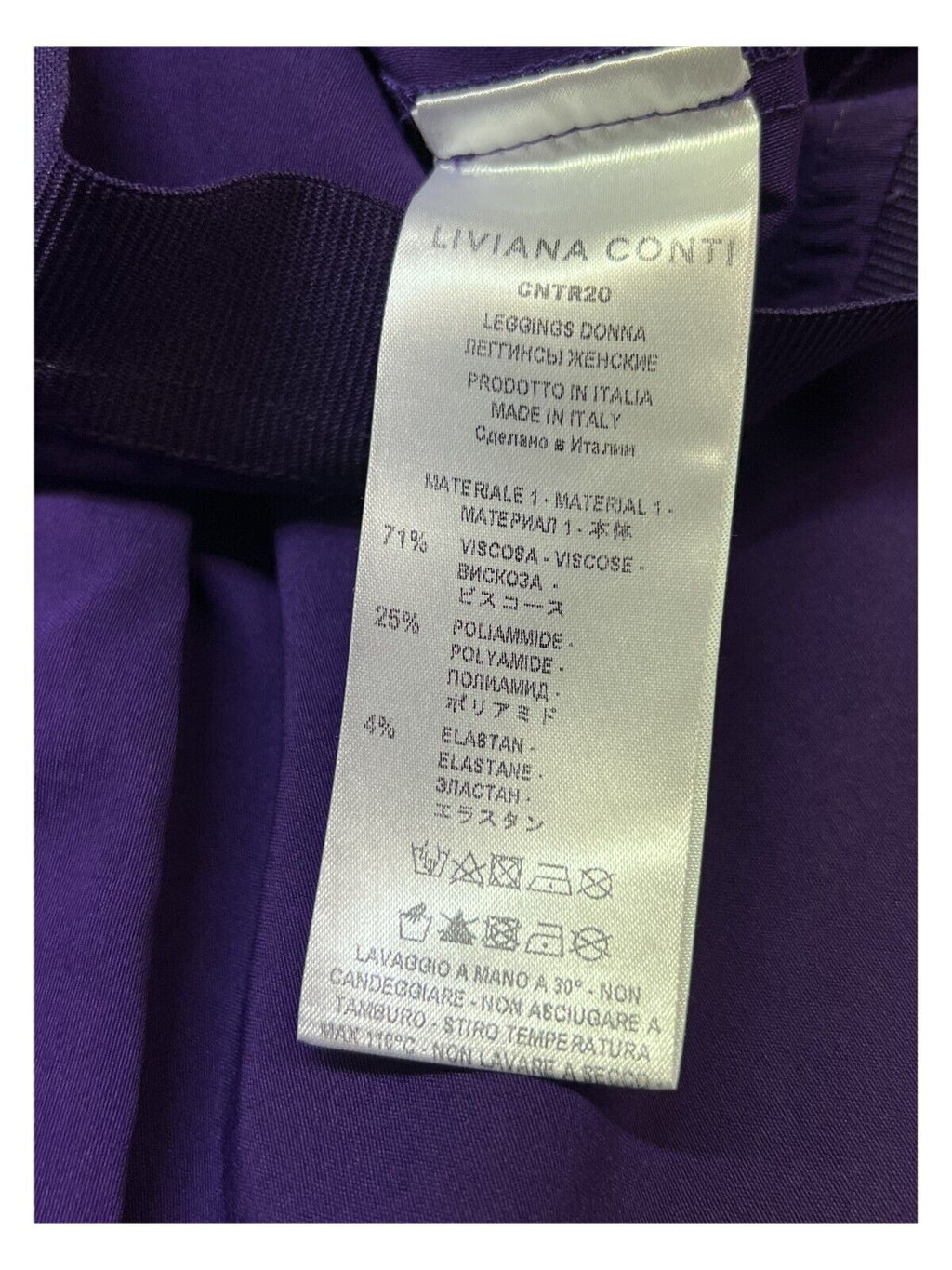 LIVIANA CONTI pantalone donna modello leggings tessuto bengalina CNTR20 MADE IN ITALY