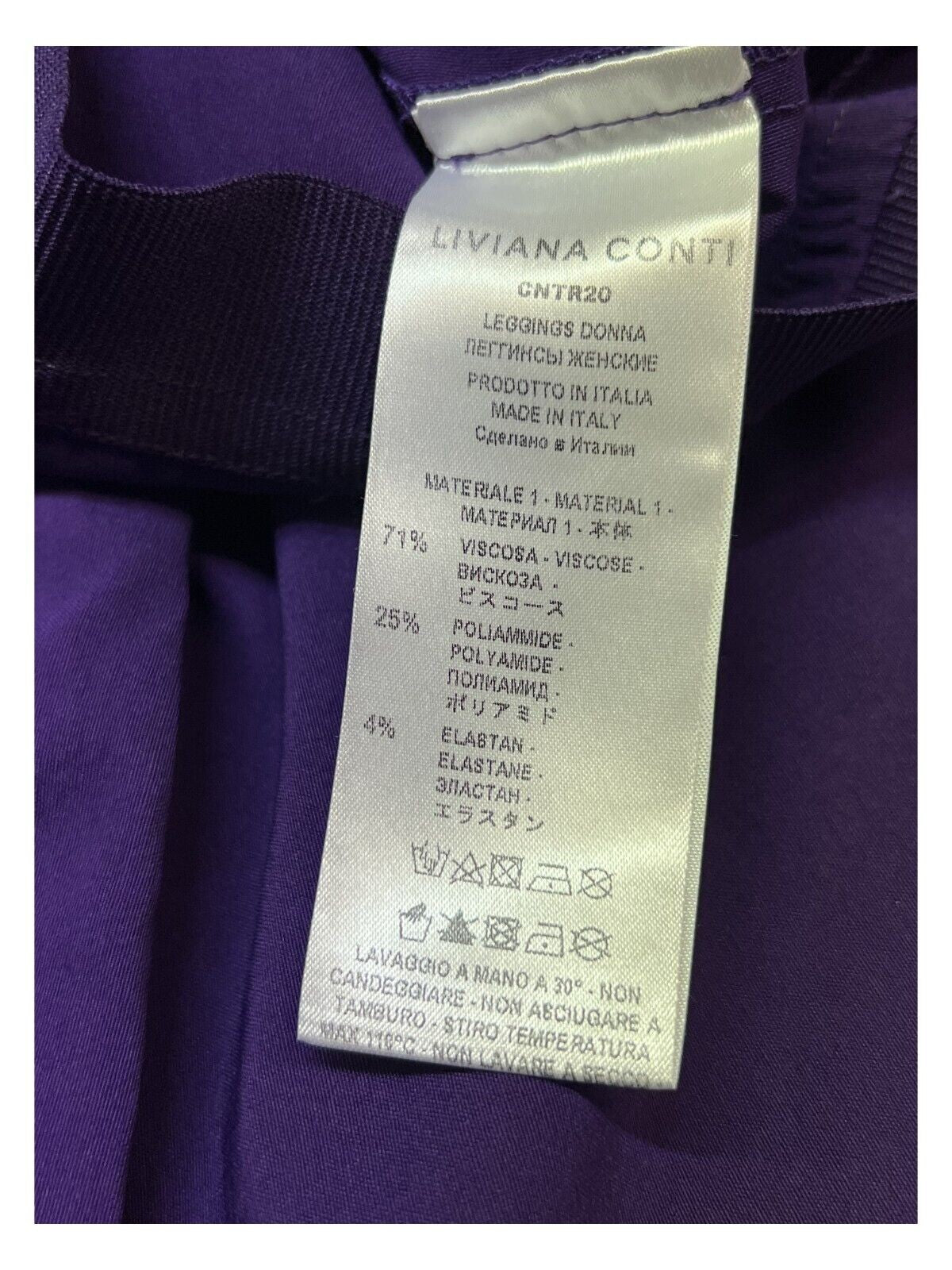 LIVIANA CONTI pantalone donna modello leggings tessuto bengalina CNTR20 MADE IN ITALY