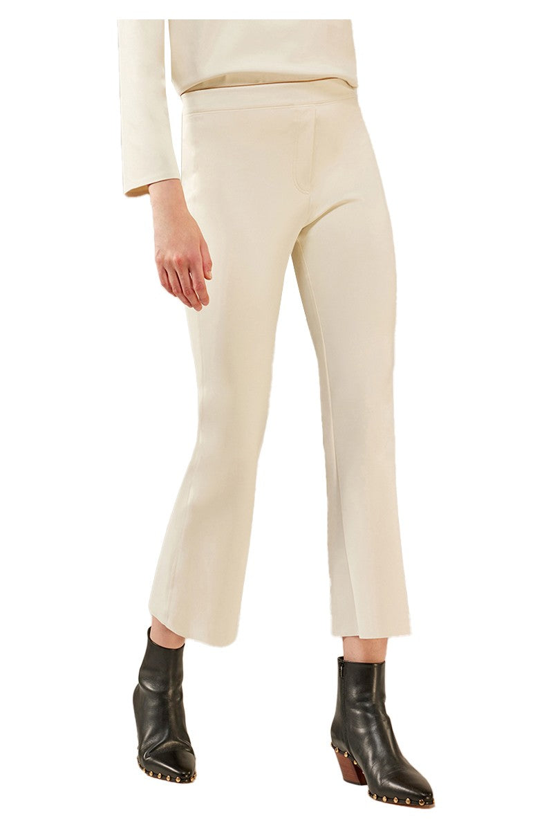 LIVIANA CONTI pantalone donna trombetta CNTJ31 colore latte MADE IN ITALY