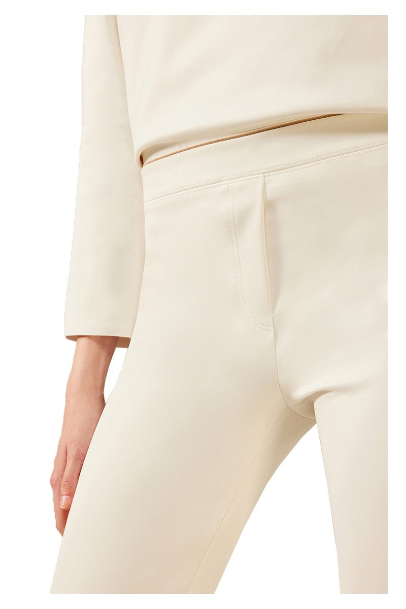 LIVIANA CONTI pantalone donna trombetta CNTJ31 colore latte MADE IN ITALY