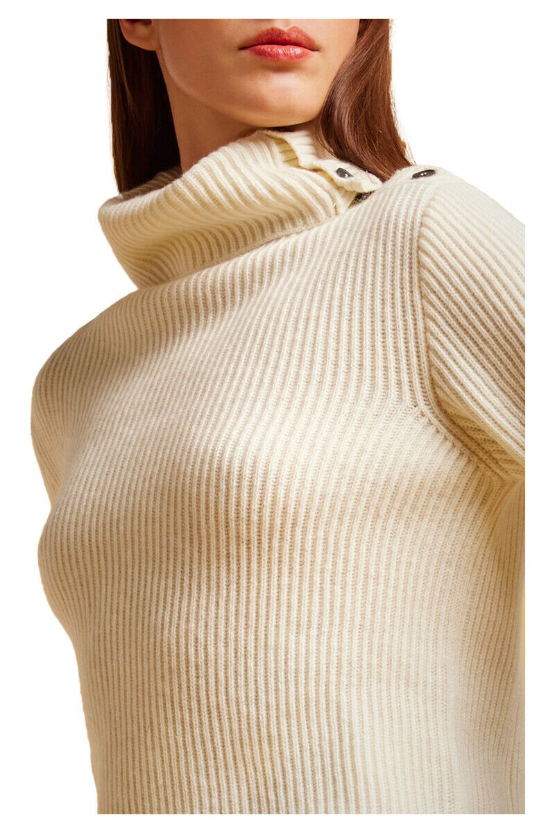 LIVIANA CONTI Maglione a coste in cashmere riciclato L3WC20 MADE IN ITALY