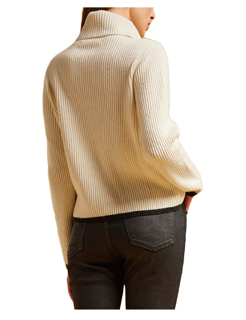 LIVIANA CONTI Maglione a coste in cashmere riciclato L3WC20 MADE IN ITALY