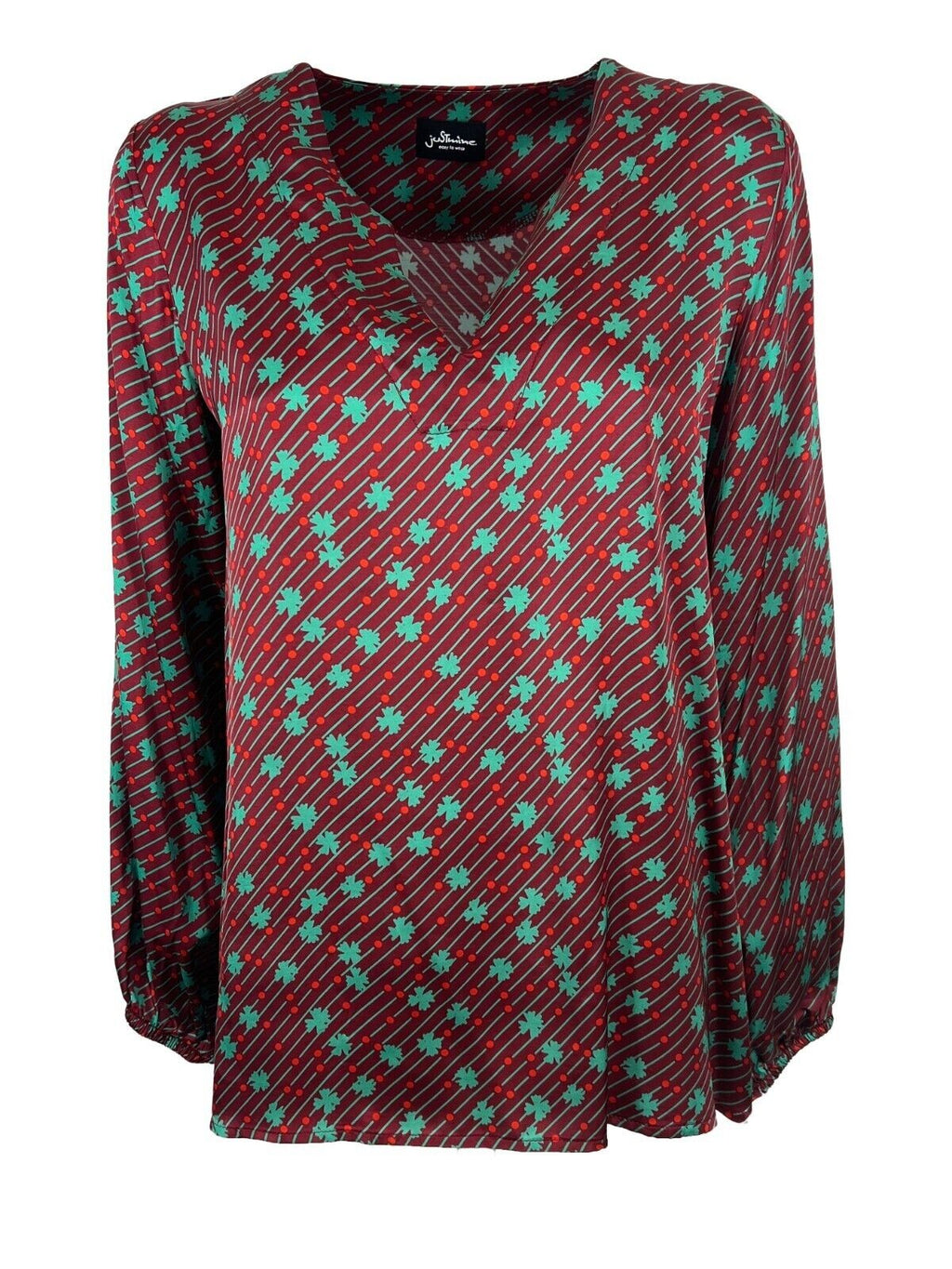 JUSTMINE blusa donna fantasia JABBLFW23-F1136 1008 MADE IN ITALY