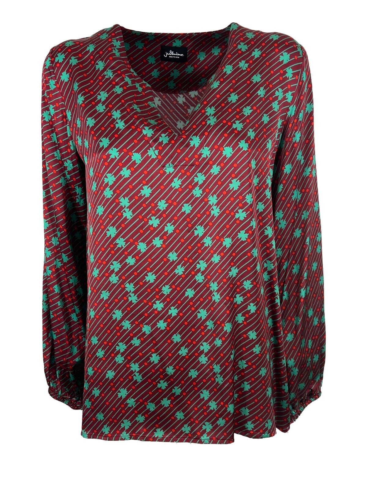 JUSTMINE blusa donna fantasia JABBLFW23-F1136 1008 MADE IN ITALY