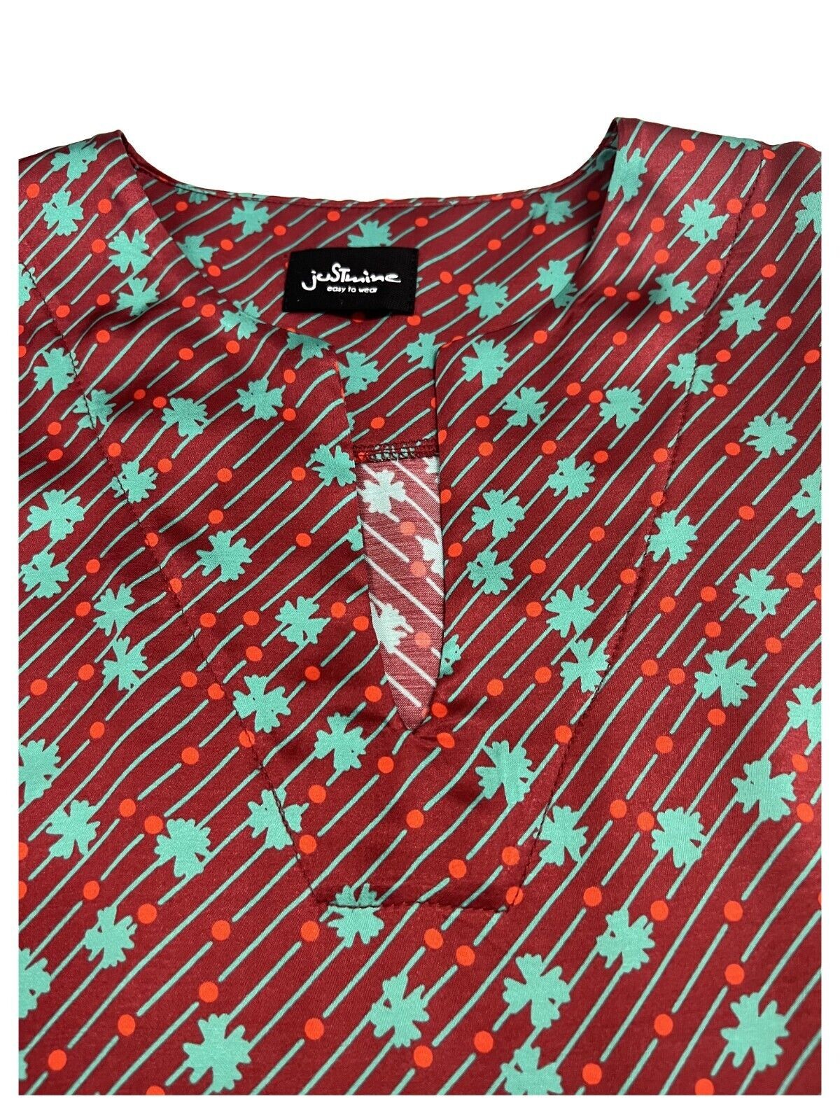 JUSTMINE blusa donna fantasia JABBLFW23-F1136 1008 MADE IN ITALY