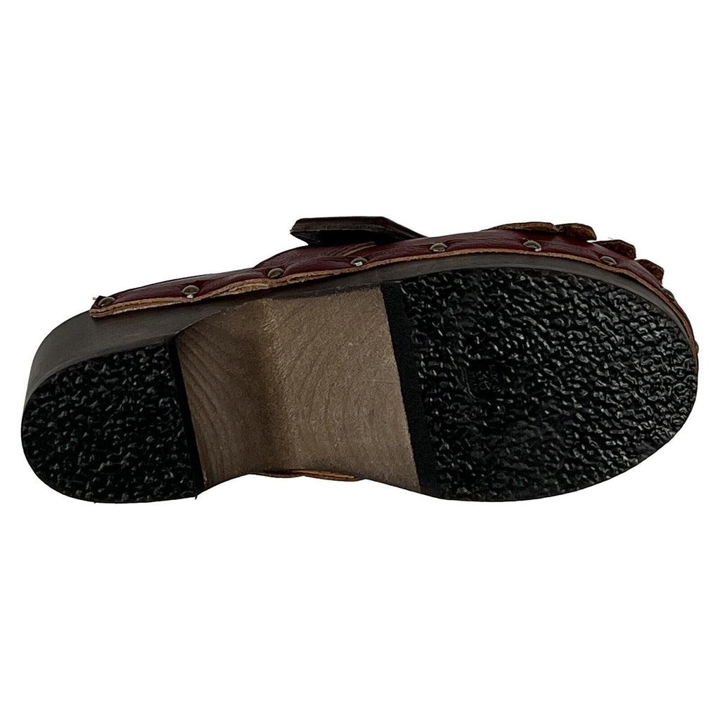 ANTIDOTI zoccolo donna con frange FIBBY VIT 100% pelle MADE IN ITALY