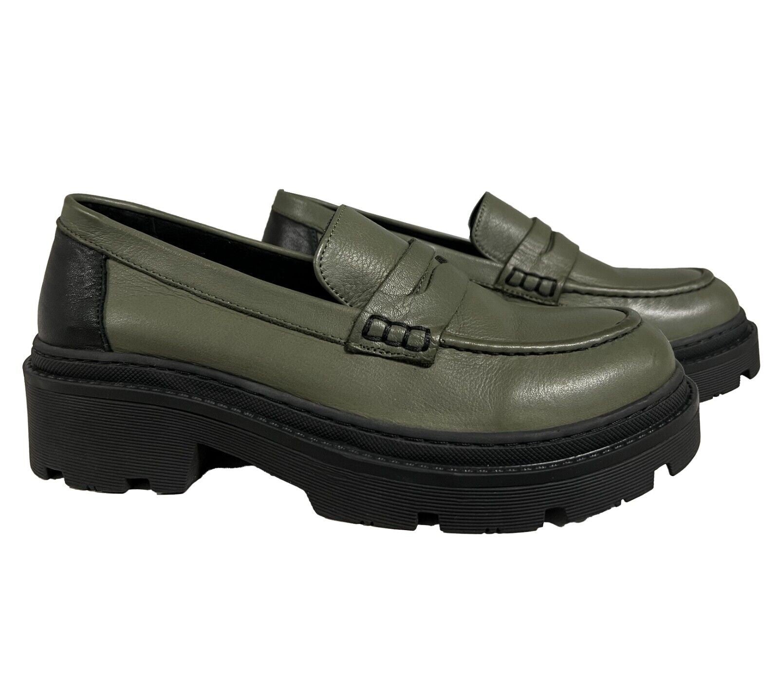 HUMILITY 1949 mocassino donna verde UPOMO 100% pelle