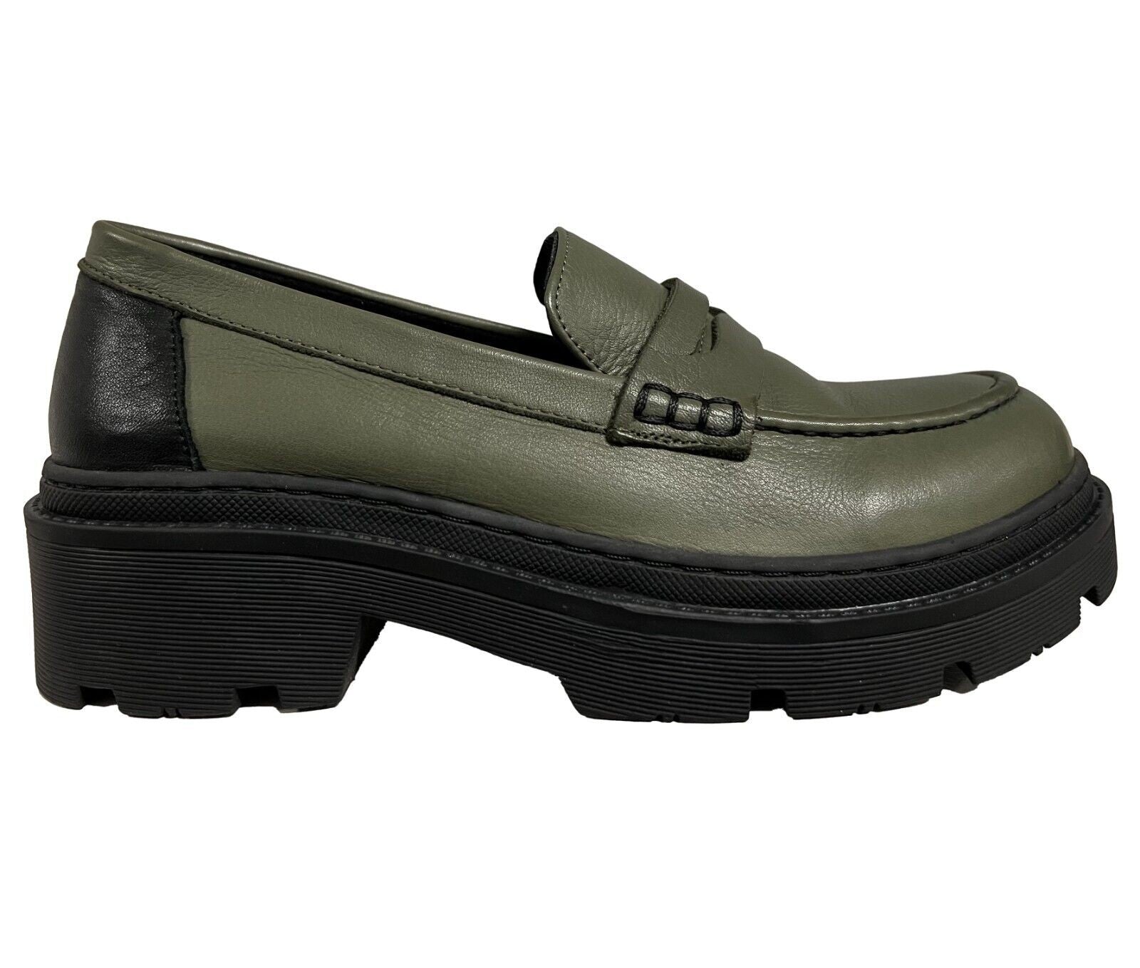 HUMILITY 1949 mocassino donna verde UPOMO 100% pelle
