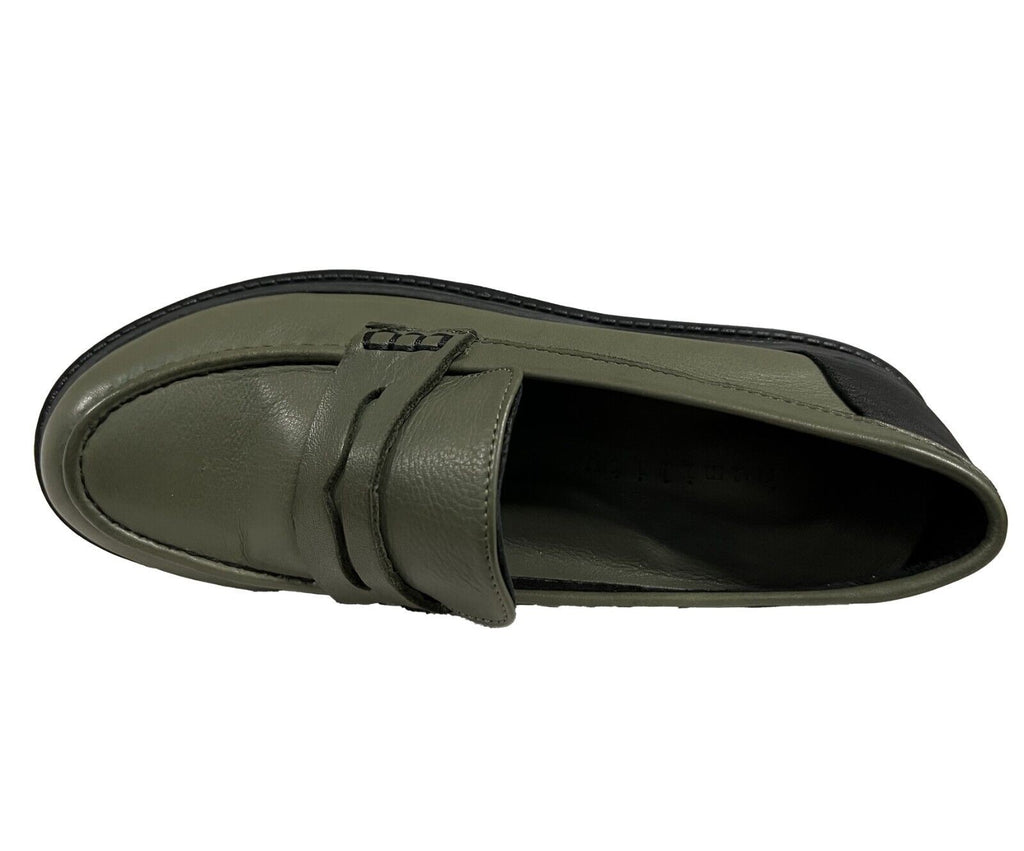 HUMILITY 1949 mocassino donna verde UPOMO 100% pelle
