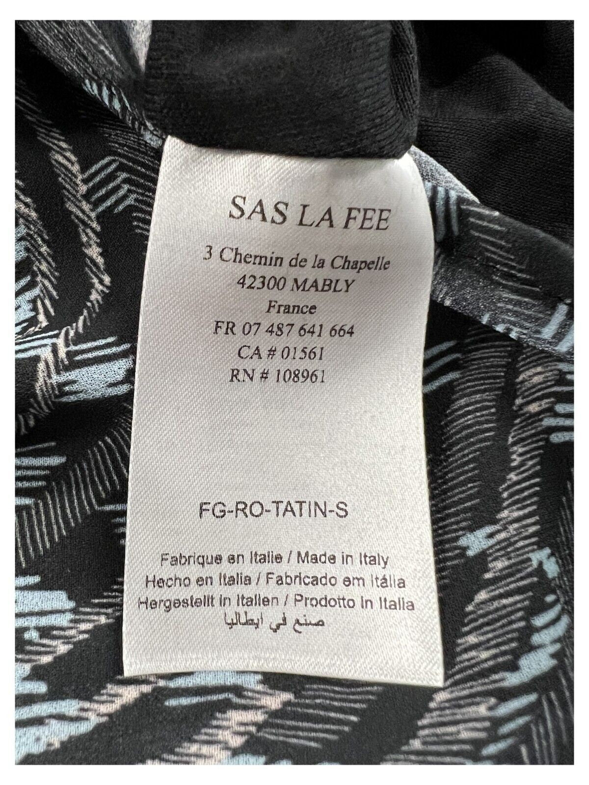 LA FEE MARABOUTEE abito donna fantasia grigio/celeste/rosa TATIN MADE IN ITALY