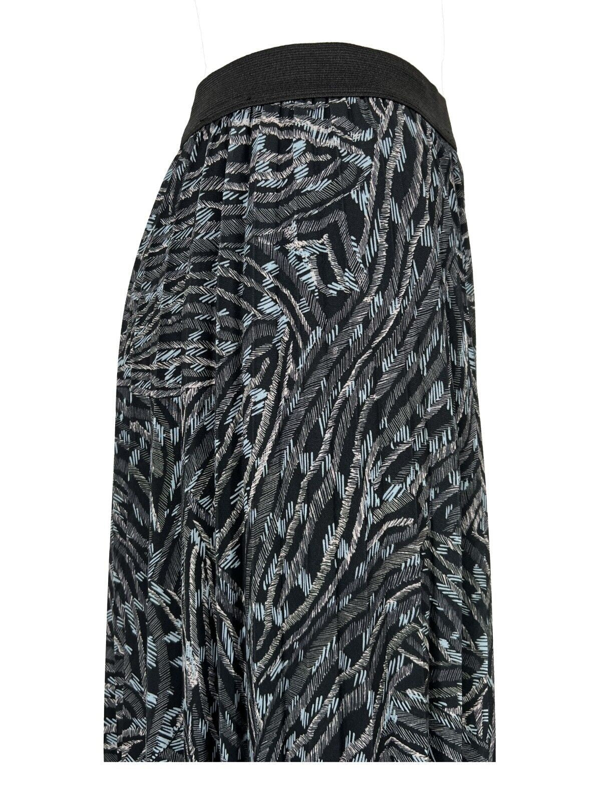 LA FEE MARABOUTEE gonna donna plissè fantasia grigio/celeste/rosa RATIA MADE IN ITALY