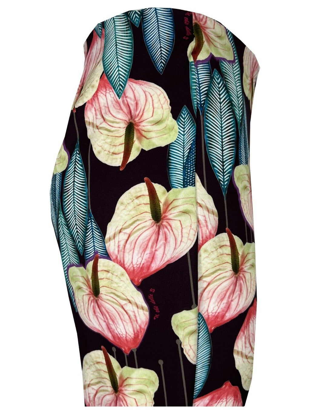 IL THE DELLE 5 pantalone donna fantasia ANTURIUM prugna/multicolor P/DAVE MADE IN ITALY