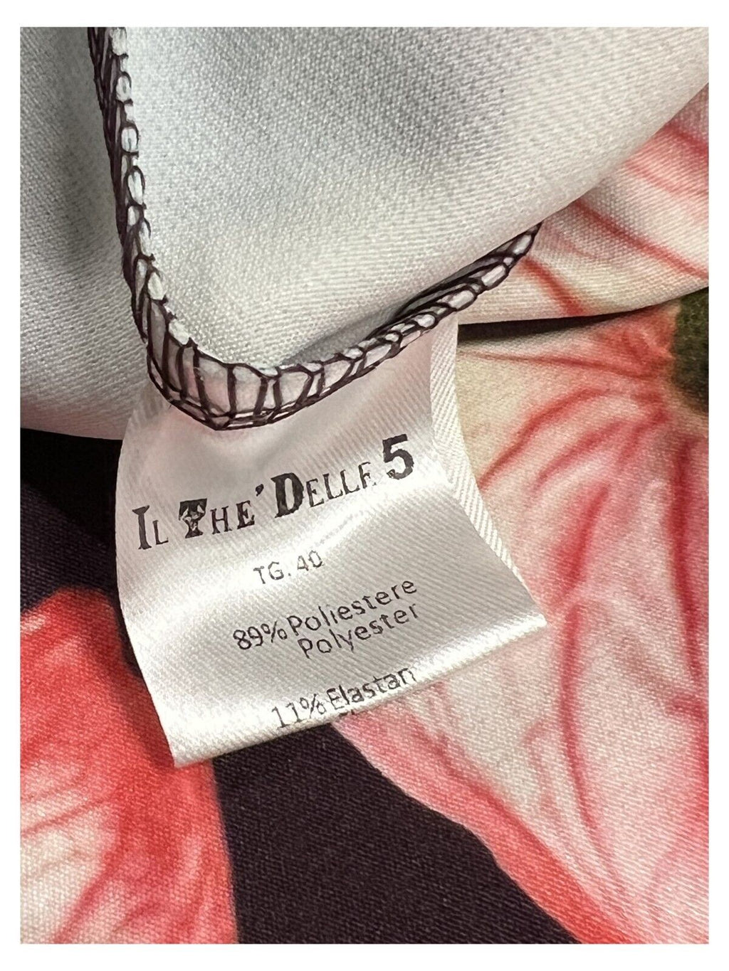 IL THE DELLE 5 pantalone donna fantasia ANTURIUM prugna/multicolor P/DAVE MADE IN ITALY