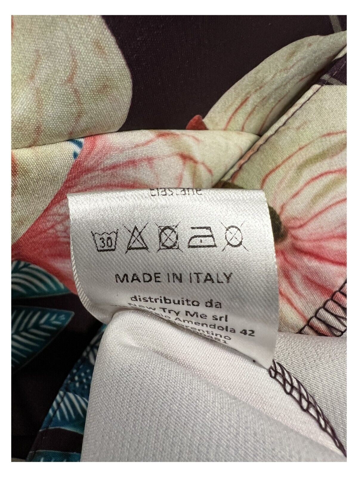 IL THE DELLE 5 pantalone donna fantasia ANTURIUM prugna/multicolor P/DAVE MADE IN ITALY