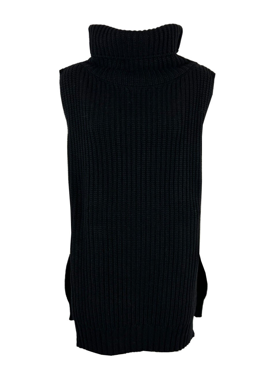 LIVIANA CONTI maxi gilet donna nero L3WC03 cashmere MADE IN ITALY